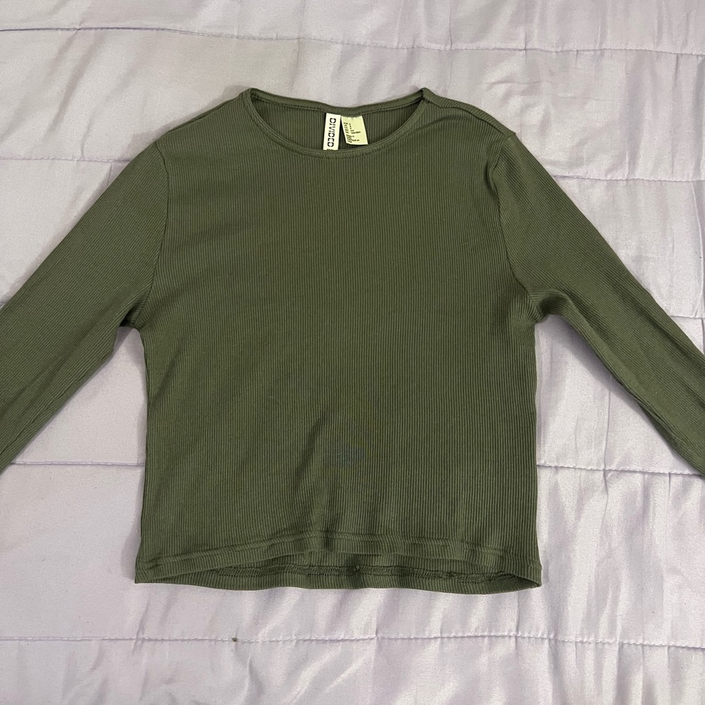 h&m cropped long sleeves shirt